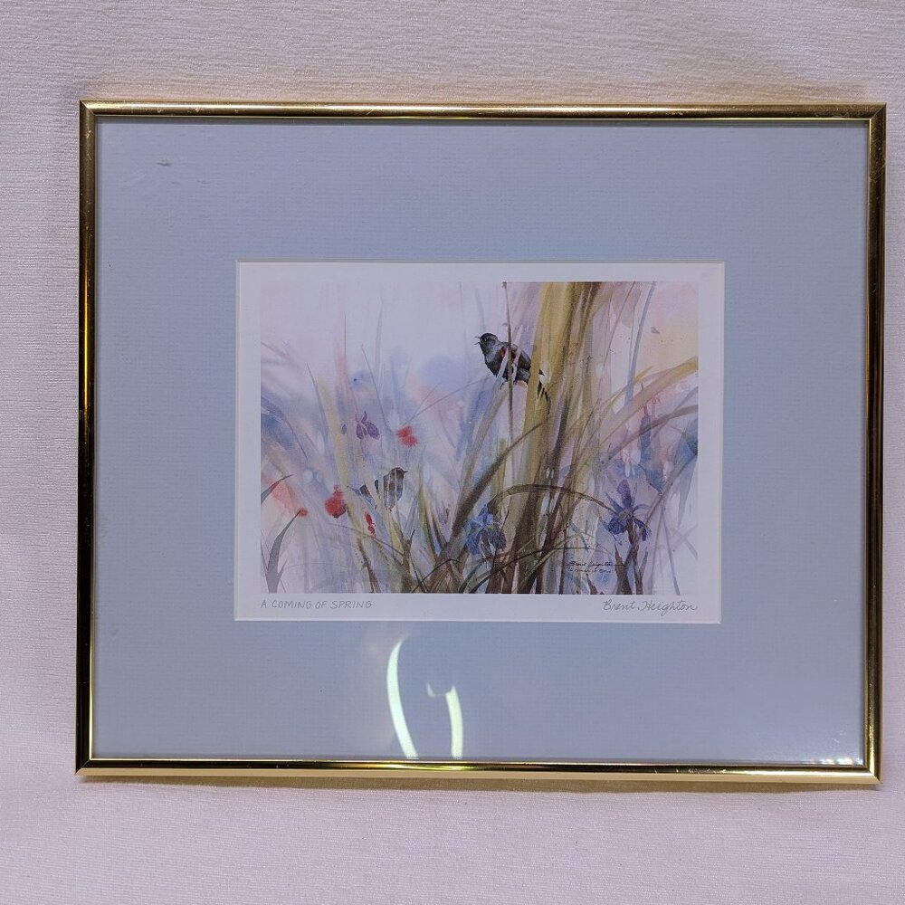 Vintage "A Coming of Spring" Print Signed by Brent Heighton (#EV1613)